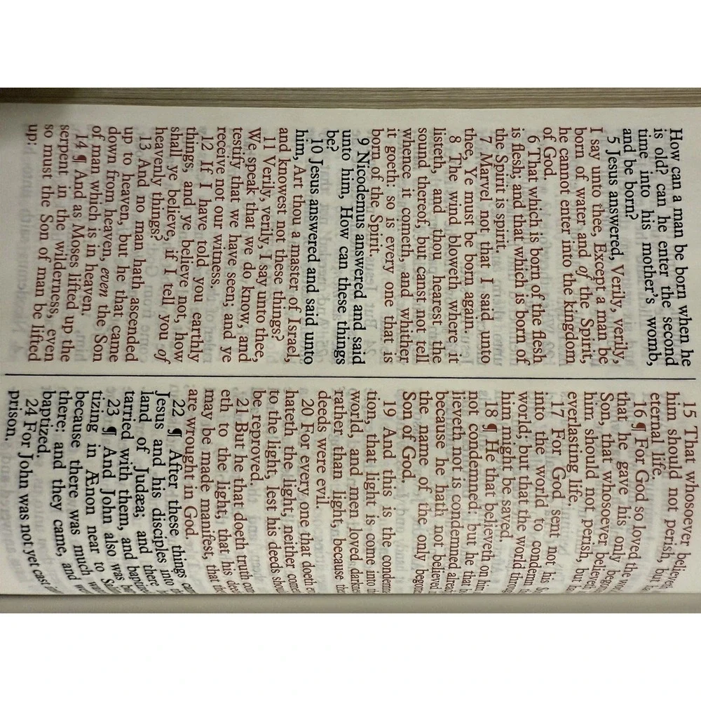 Holy Bible KJV Dugan 712 Giant Print Red Letter Ed Imitation Buffalo Leather EUC